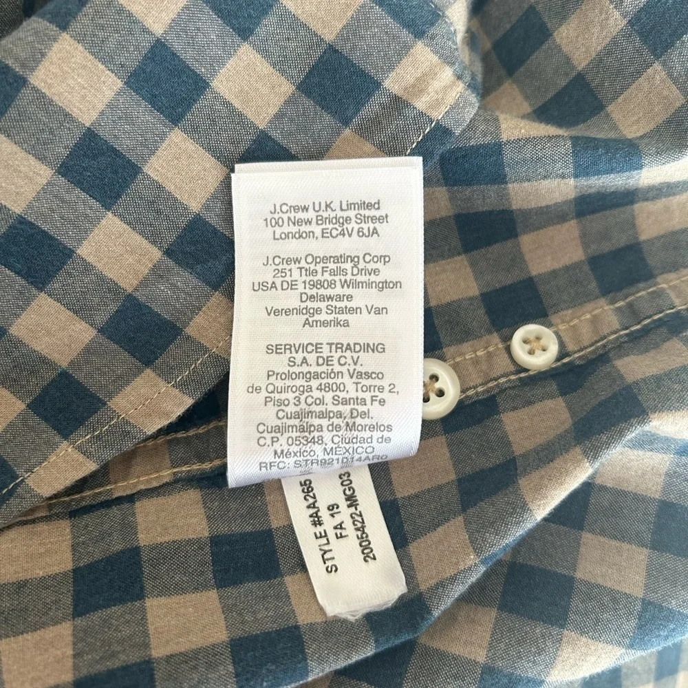 Classic Vintage J. Crew Men’s Button-Down Sz S | Blue and Beige | Secret Wash